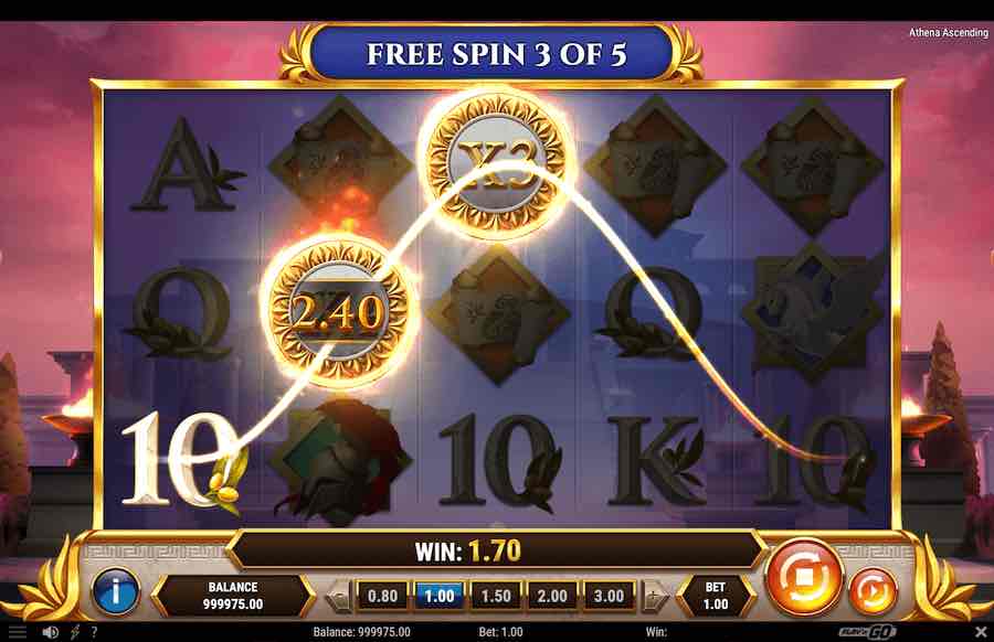 Athena Ascending Slot Free Spins Feature