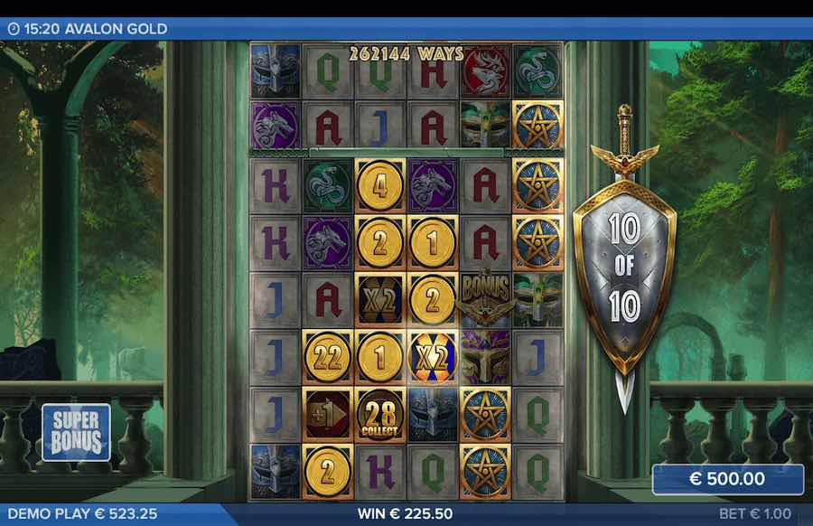 Three Or More Scatter Symbols Appearing In The Base Game On Avalon Gold Video Slot Will Trigger The Free Spins Feature