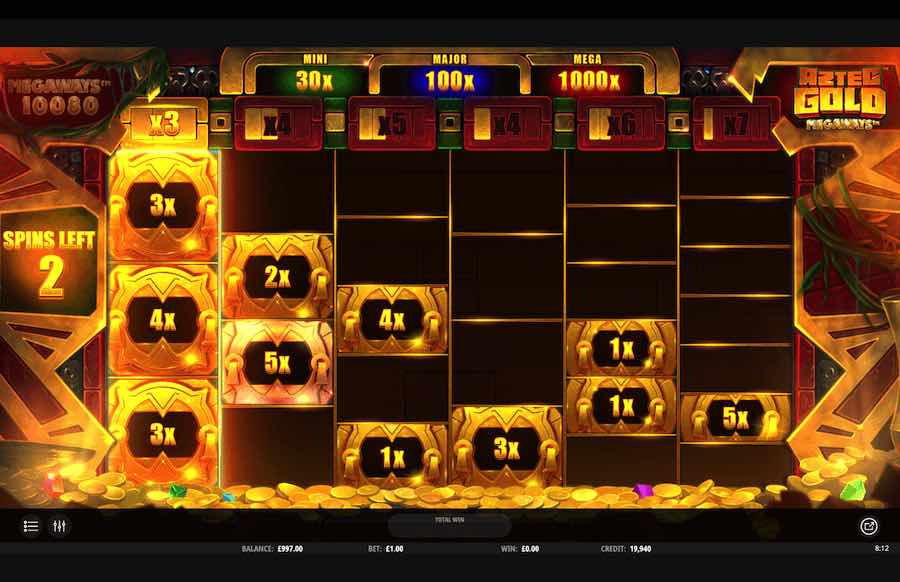 Aztec Gold Megaways Slot Respin Feature 