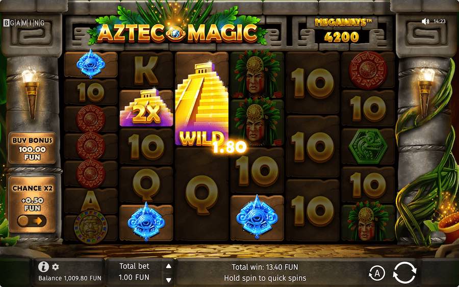 Play With 6 Reels, 117,649 Paylines, And Win Up To 12,960x Your Bet In Bgaming's Aztec Magic Megaways Online Slot