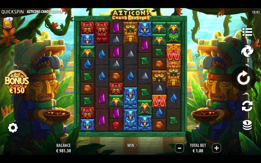 Play With 7 Reels, The Cluster Pays Engine, And Win Up To 25,000x Your Bet In Quickspin's Azticons Chaos Clusters Online Slot