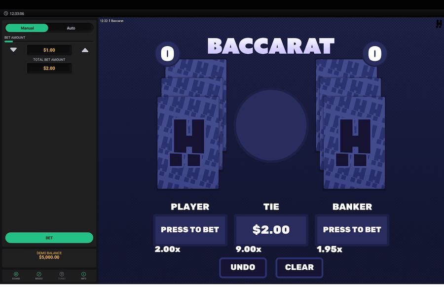 Baccarat Hacksaw Gaming