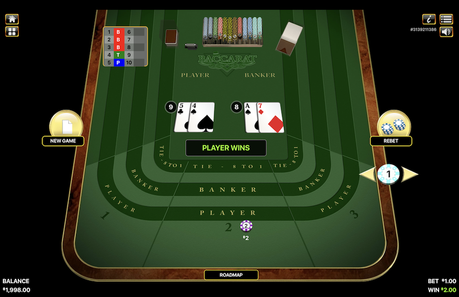 Baccarat Winning Hand