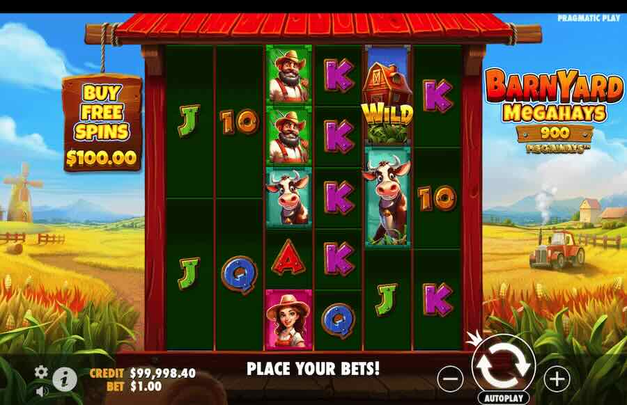 Barnyard Megahays Megaways Slot Base Game