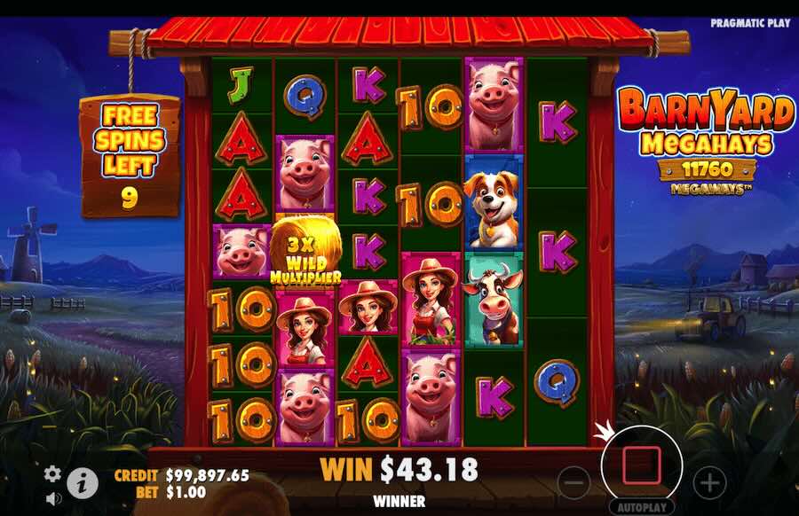 Barnyard Megahays Megaways Slot Free Spins Feature