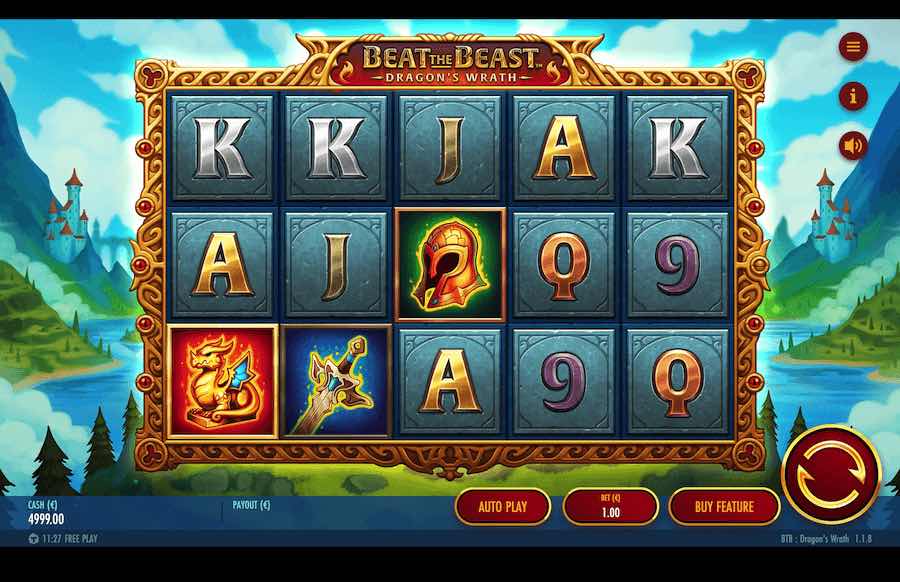 Beat The Beast Dragon's Wrath Slot Base Game 