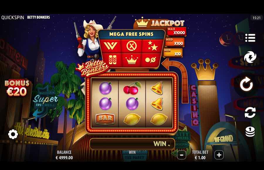 Betty Bonkers Slot Base Game