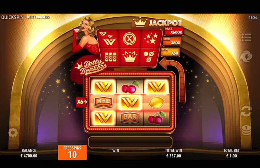 Betty Bonkers Slot Free Spins Feature