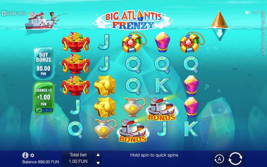 Play With 5 Reels, 20 Paylines And Win Up To 4,284x Your Bet In Big Atlantis Frenzy Online Slot From Provider Bgaming