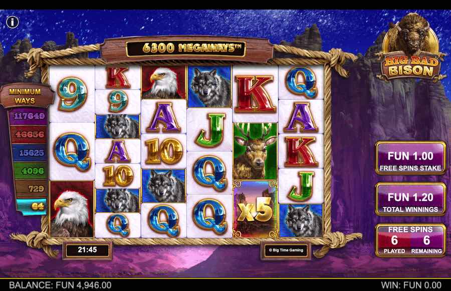 Big Bad Bison Megaways Slot Free Spins Feature