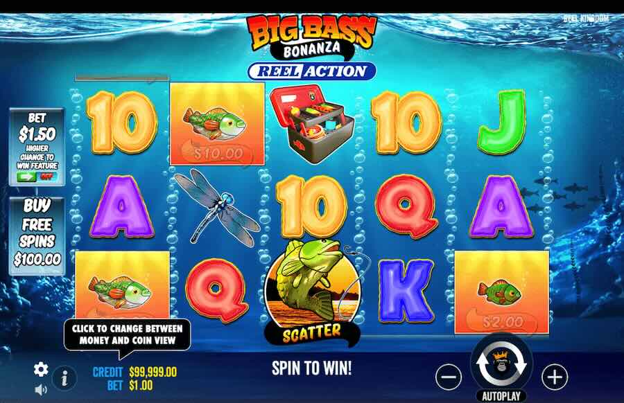 Big Bass Bonanza Reel Action Slot Paytable