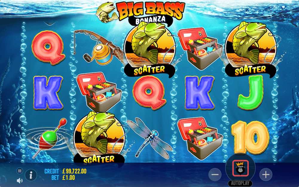 Big Bass Bonanza Slot Base Game 