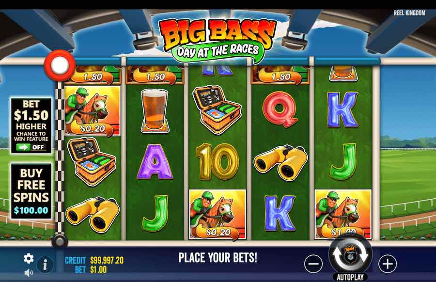 Big Bass Day At The Race Slot Base Game 