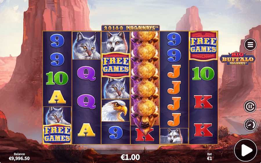 3 Or More Scatter Symbols Appearing In View Will Trigger The Free Spin Feature On Big Buffalo Megaways