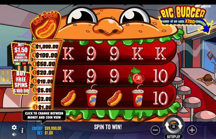 Big Burger Load It Up With Xtra Cheese Slot Base Game