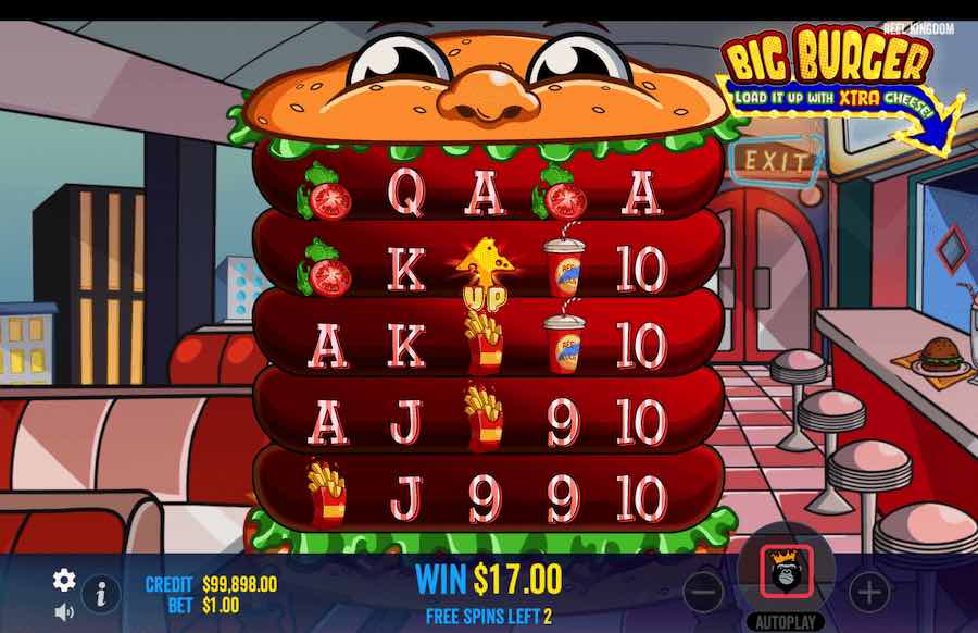 Big Burger Load It Up With Xtra Cheese Slot Free Spins Feature 