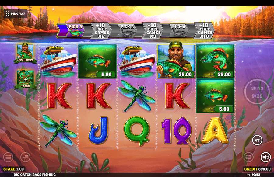 Big Catch Bass Fishing Slot Free Spins Feature