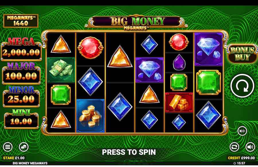 Big Money Megaways Slot Base Game 