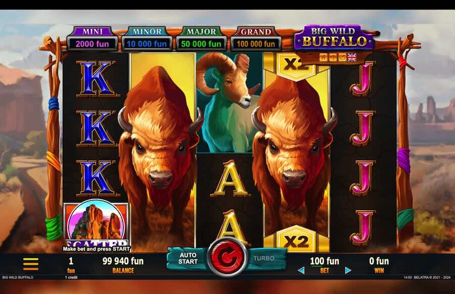 Big Wild Buffalo Slot Base Game