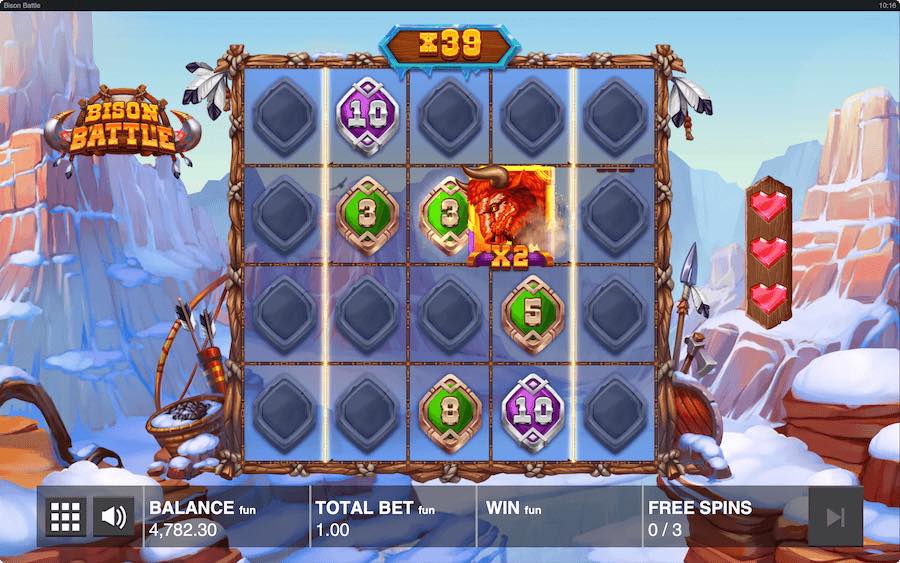 Play With Win Values And Win Multipliers During The Ice Park Feature On Push Gaming's Bison Battle Slot