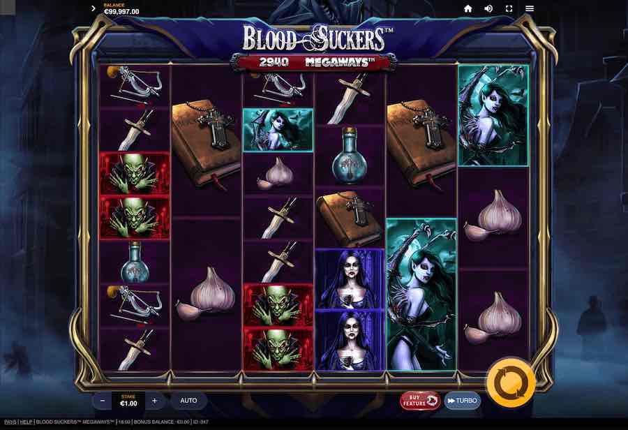 Blood Suckers Megaways Slot Base Game 