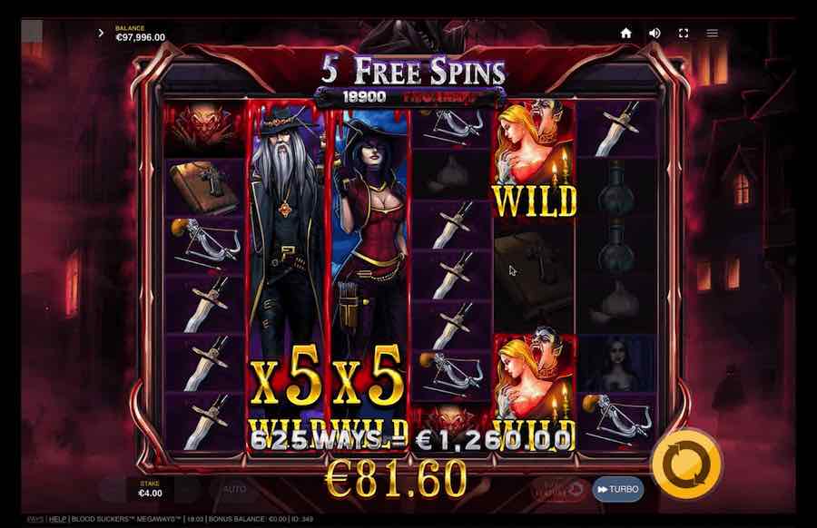 Blood Suckers Megaways Slot Free Spins Feature