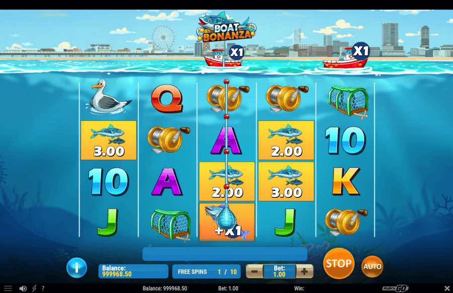 Three Or More Scatter Symbols Landing In View Will Trigger The Free Spins Feature On The Boat Bonanza Video Slot