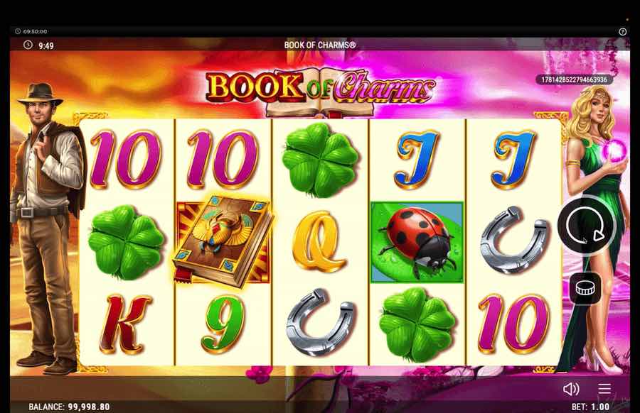 Play With 5 Reels, 10 Fixed Paylines, And Win Up To 20,000x Your Bet In The Book Of Charms Online Slot From Game Provider Realistic