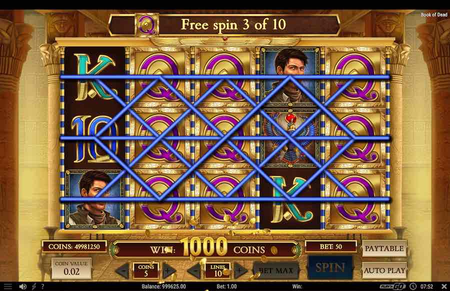 Book Of Dead Slot Free Spin Feature