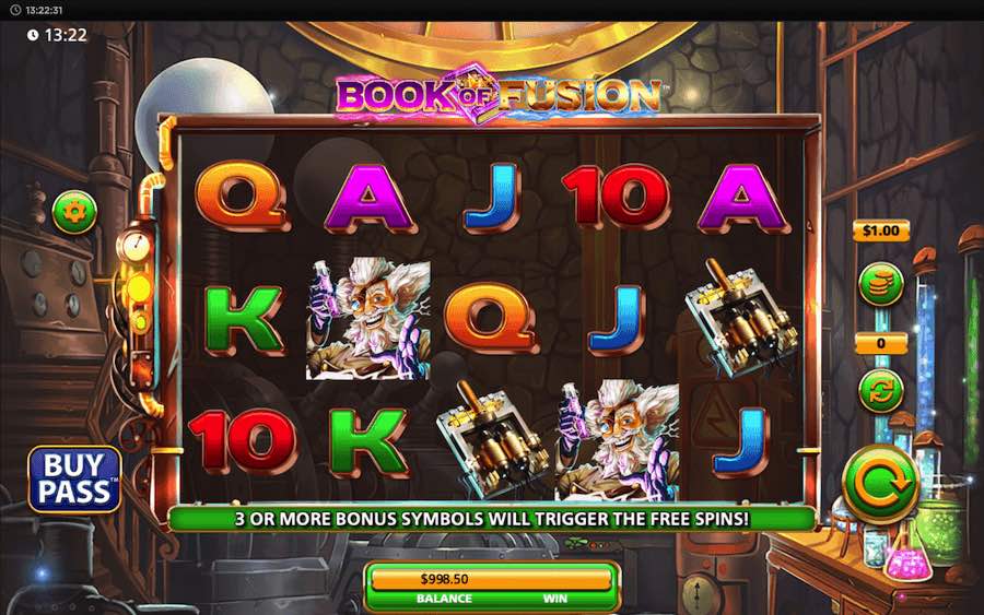 Spin With 5 Reels, 10 Fixed Paylines, And Win Up To 500x Your Bet Per Spin On Book Of Fusion Online Slot From Developer Sg Gaming