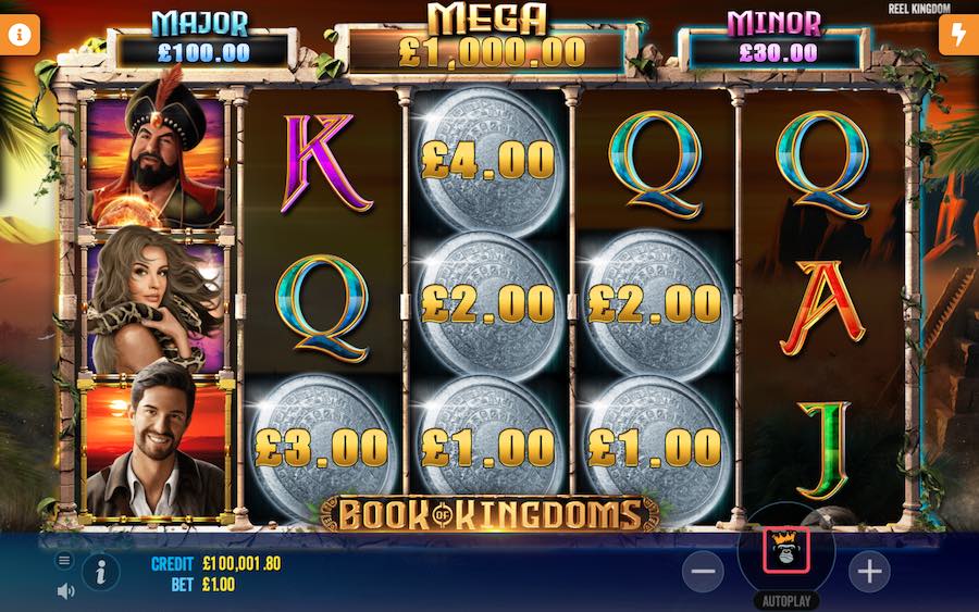 5 Or More Coins Landing In View On Book Of Kingdoms Will Trigger The Jackpot Respin Feature