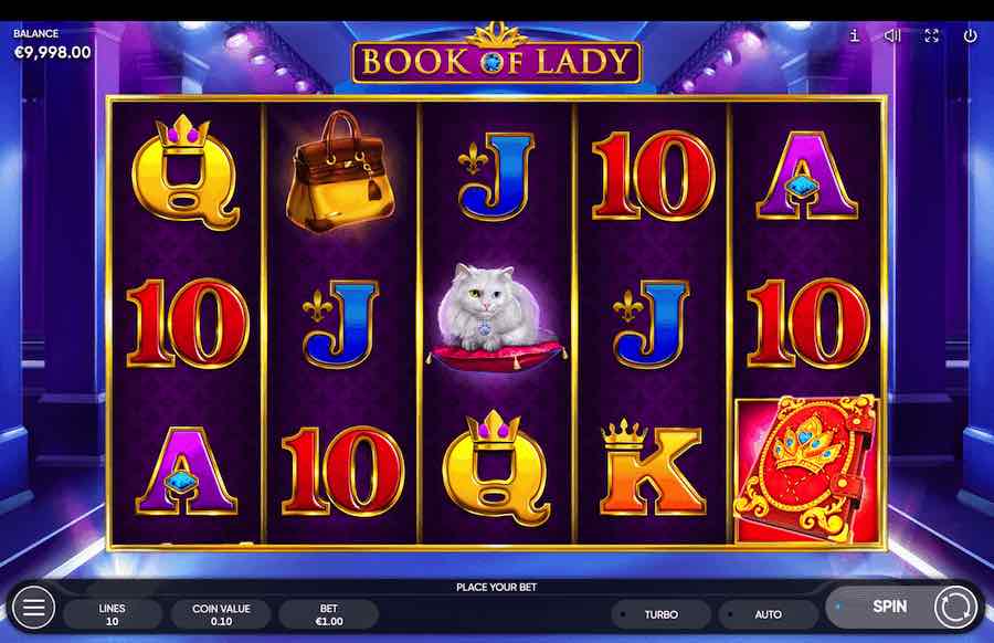 Play With 5 Reels, 10 Paylines, And Win Up To 5,000x Your Bet In Book Of Lady Online Slot From Provider Endorphina