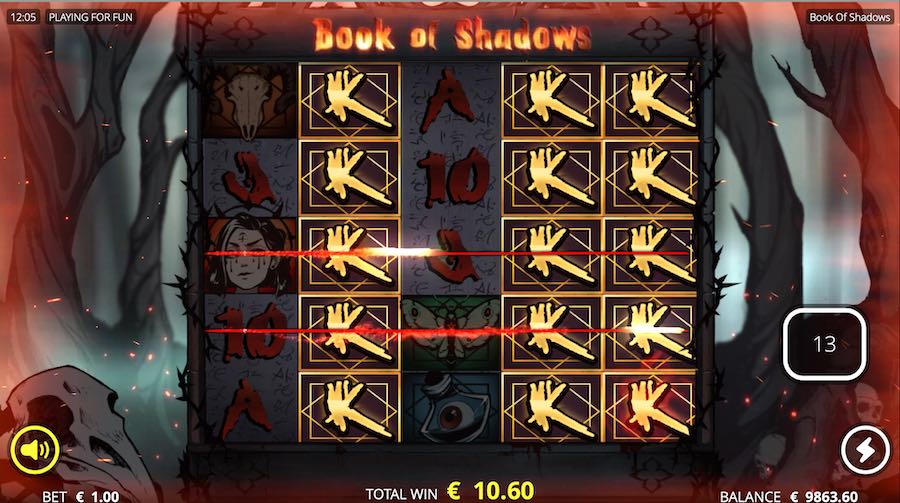 Symbols Will Expand To Cover The Reels During The Free Spin Bonus On Book Of Shadows