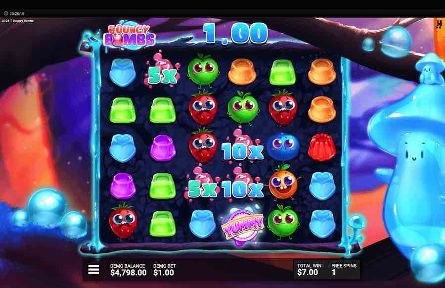 Bouncy Bombs Slot Free Spins Feature 