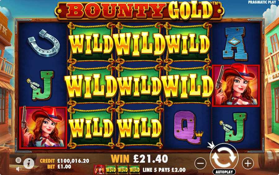 Play With Stacked Wilds During The Base Game Play On Bounty Gold Slot