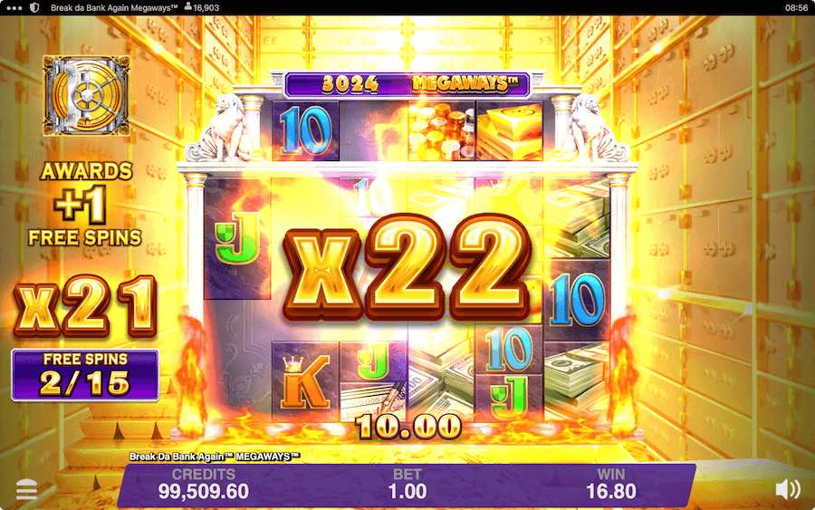 Break Da Bank Again Megaways Slot Free Spins Feature