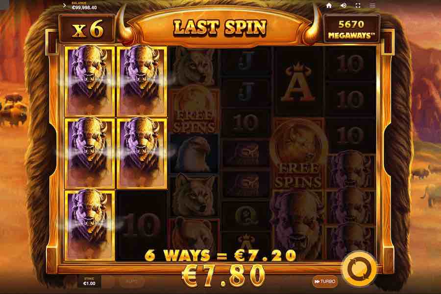 Buffalo Mania Megaways Slot Free Spins Feature