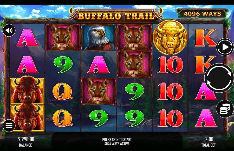 Play With 6 Reels, 4,096 Paylines, And Win Up To 5,000x Your Bet In The Buffalo Trail Online Slot From Provider Gamebeat