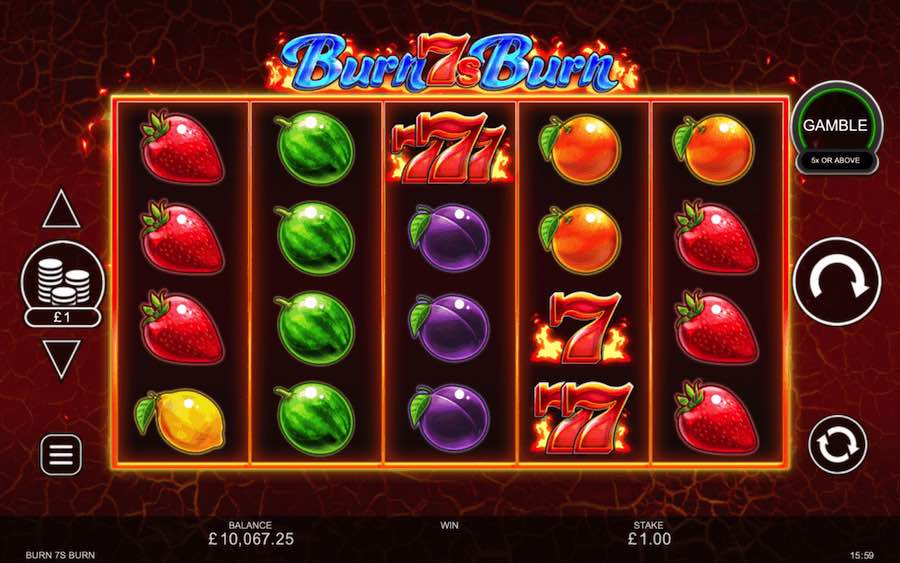 Play With 5 Reels, 40 Fixed Paylines, And Win Up To 2,500x Your Bet In Burn 7s Burn Online Slot From Provider Inspired Gaming