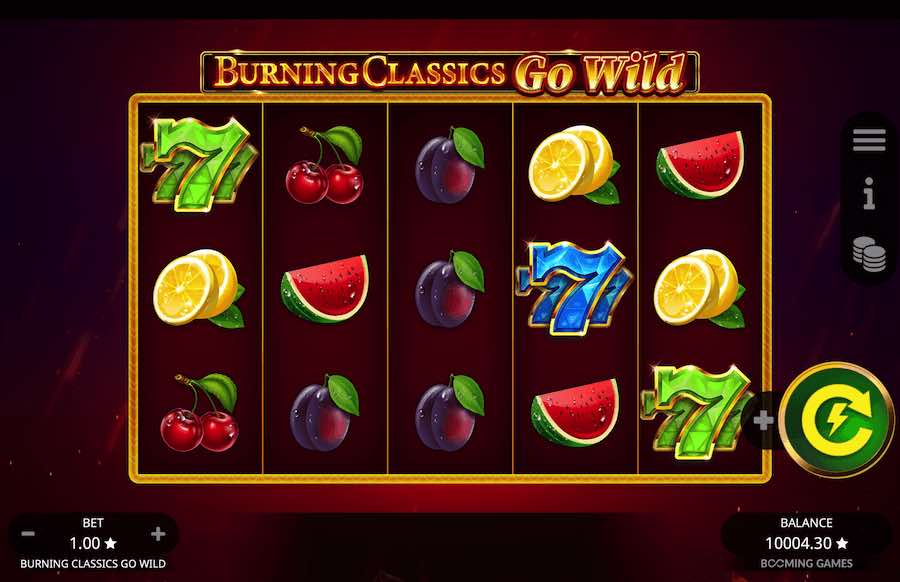 Play With 5 Reels, 20 Paylines And Win Up To 1,000x Your Bet In Burning Classics Go Wild Online Slot From Provider Booming Games