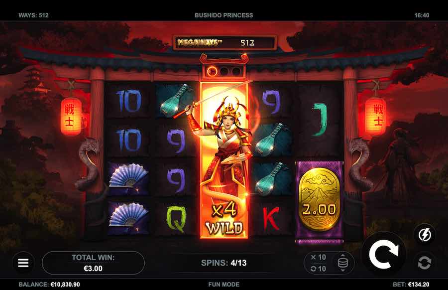 Bushido Princess Megaways Slot Free Spins Feature