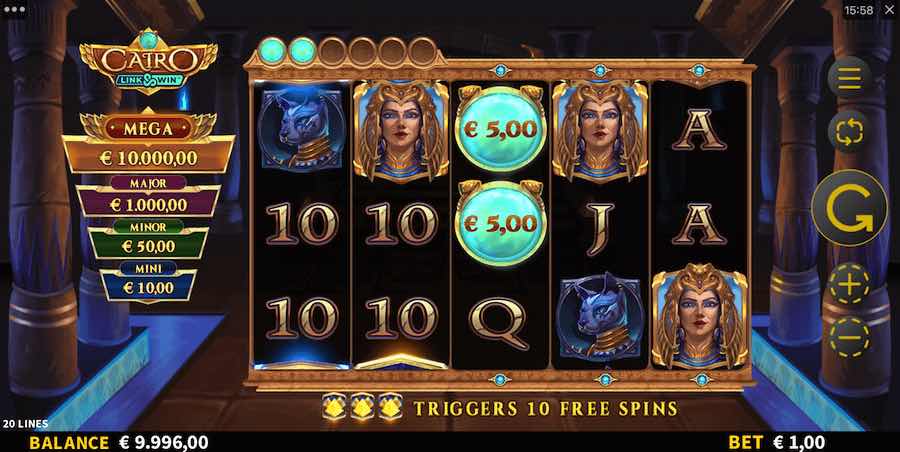 Play With 5 Reels, 20 Paylines And Win Up To 10,000x Your Bet In Cairo Link Online Slot From Provider Gold Coin Studios