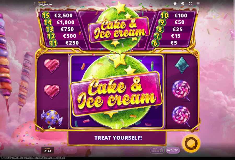 Land Scatter Symbols Win Prizes Of Up To 2,500x In The Cake And Ice Cream Video Slot