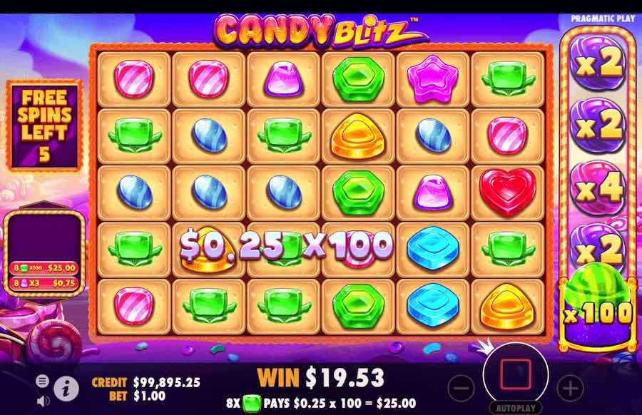 Candy Blitz Free Spins Feature 