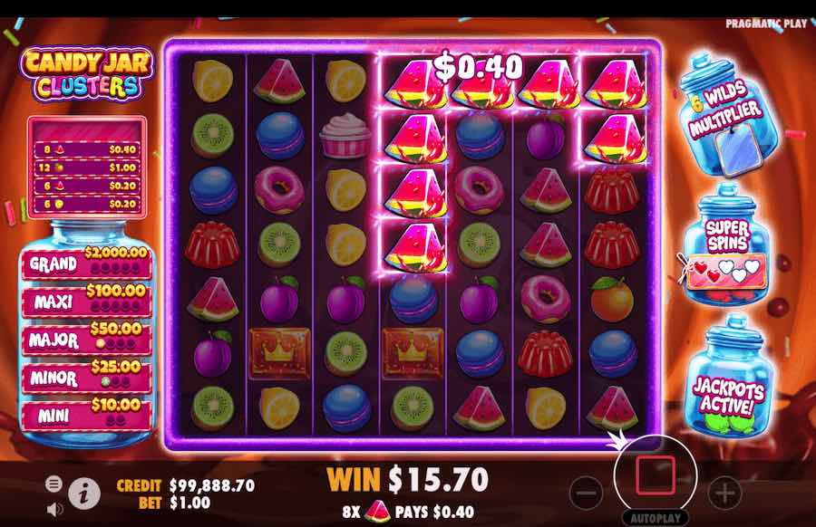 Candy Jar Clusters Free Spins Feature