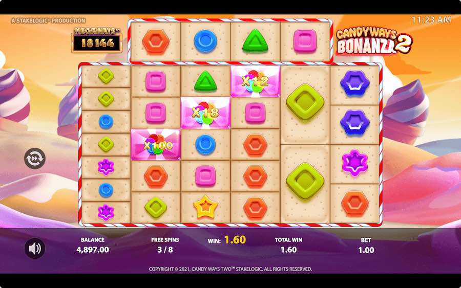 Play With Multipliers Of Up To 100x In The Free Spin Feature On Candyways Bonanza 2 Megaways Slot