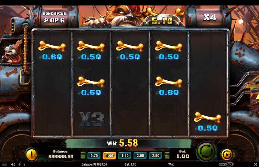 Landing A Scatter Symbol On Reels 1, 3, And 5 Will Trigger The Free Spins Feature On The Canine Carnage Video Slot