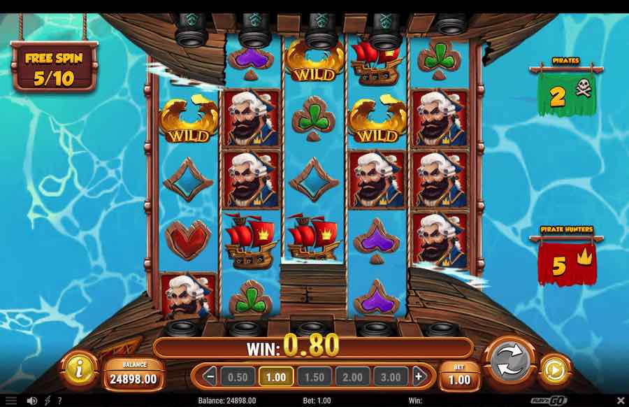 Captain Glum Pirate Hunter Slot Free Spins Feature