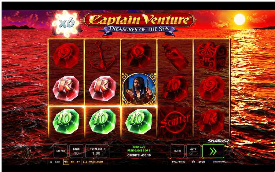 Trigger The Free Spins Feature On Captain Venture Treasures Of The Sea And A Random Multiplier Will Be Awarded On Each Spin