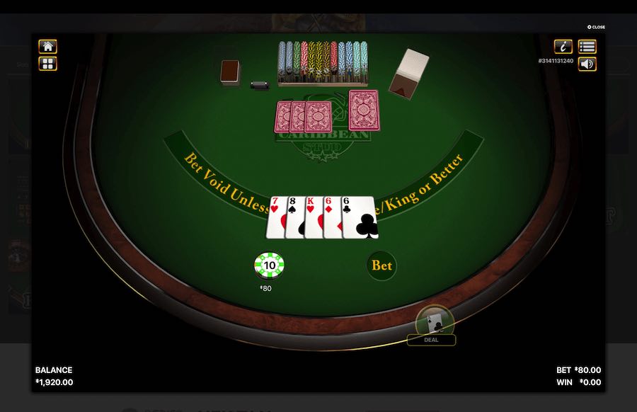 Caribbean Stud Poker Gameplay 